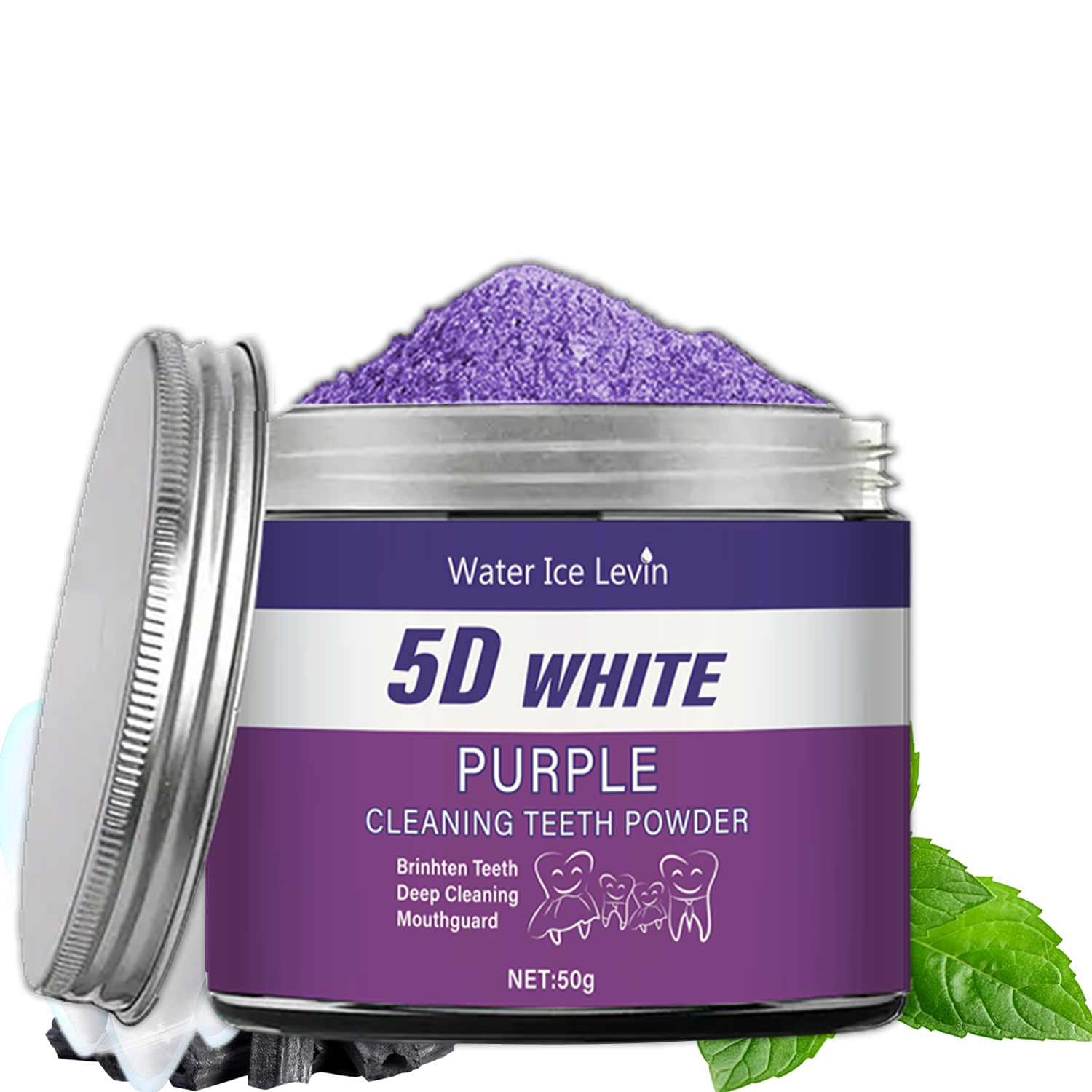 Teeth Whitening Co - Purple Teeth Whitening Powder, 50g -