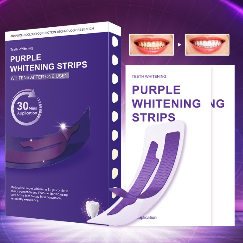 V34 Purple Glowing Dry Tooth S – Teeth Whitening Strips Bewertung und Preis