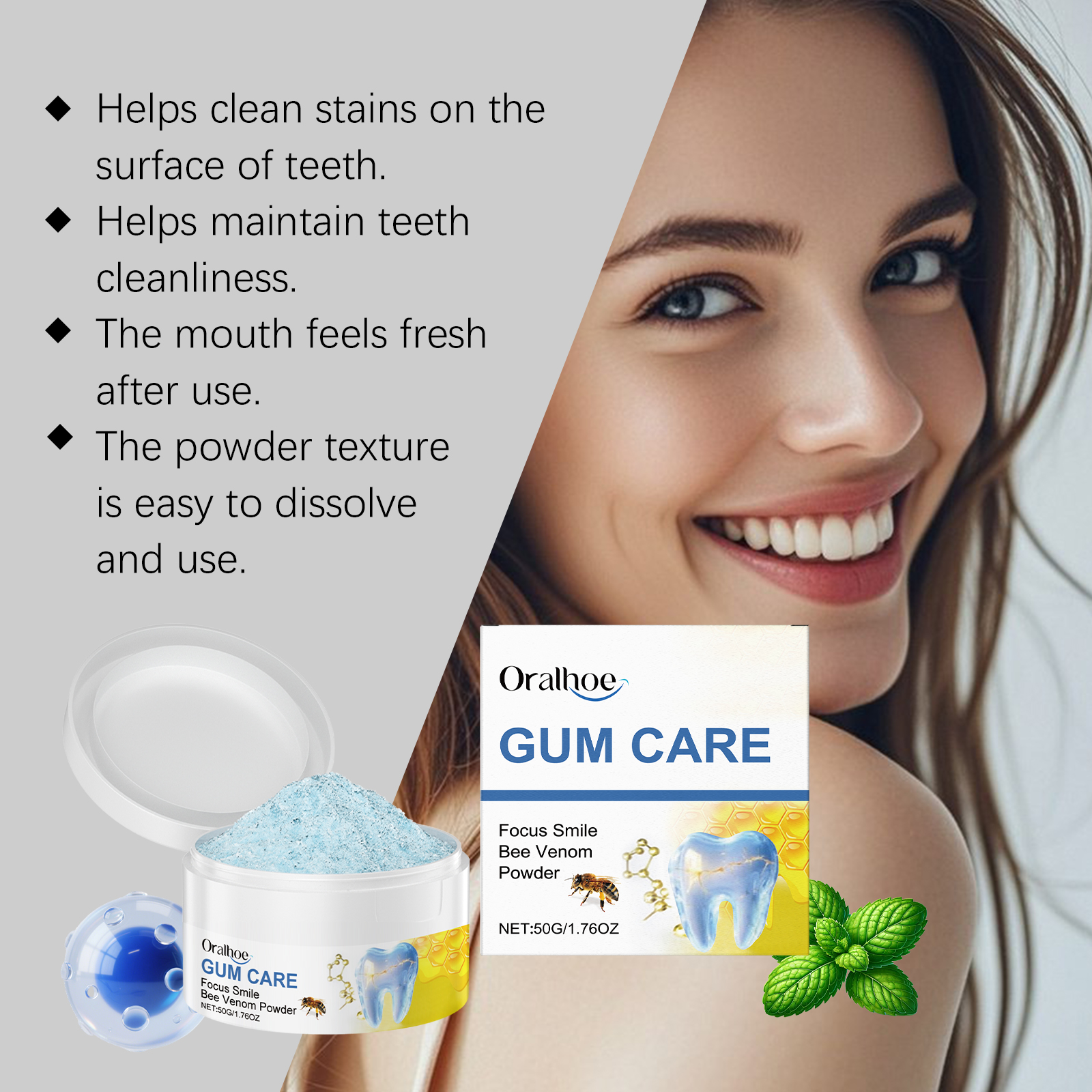 ORALHOE 50g Bee Venom Powder R – Teeth Whitening Co Bewertung und Preis