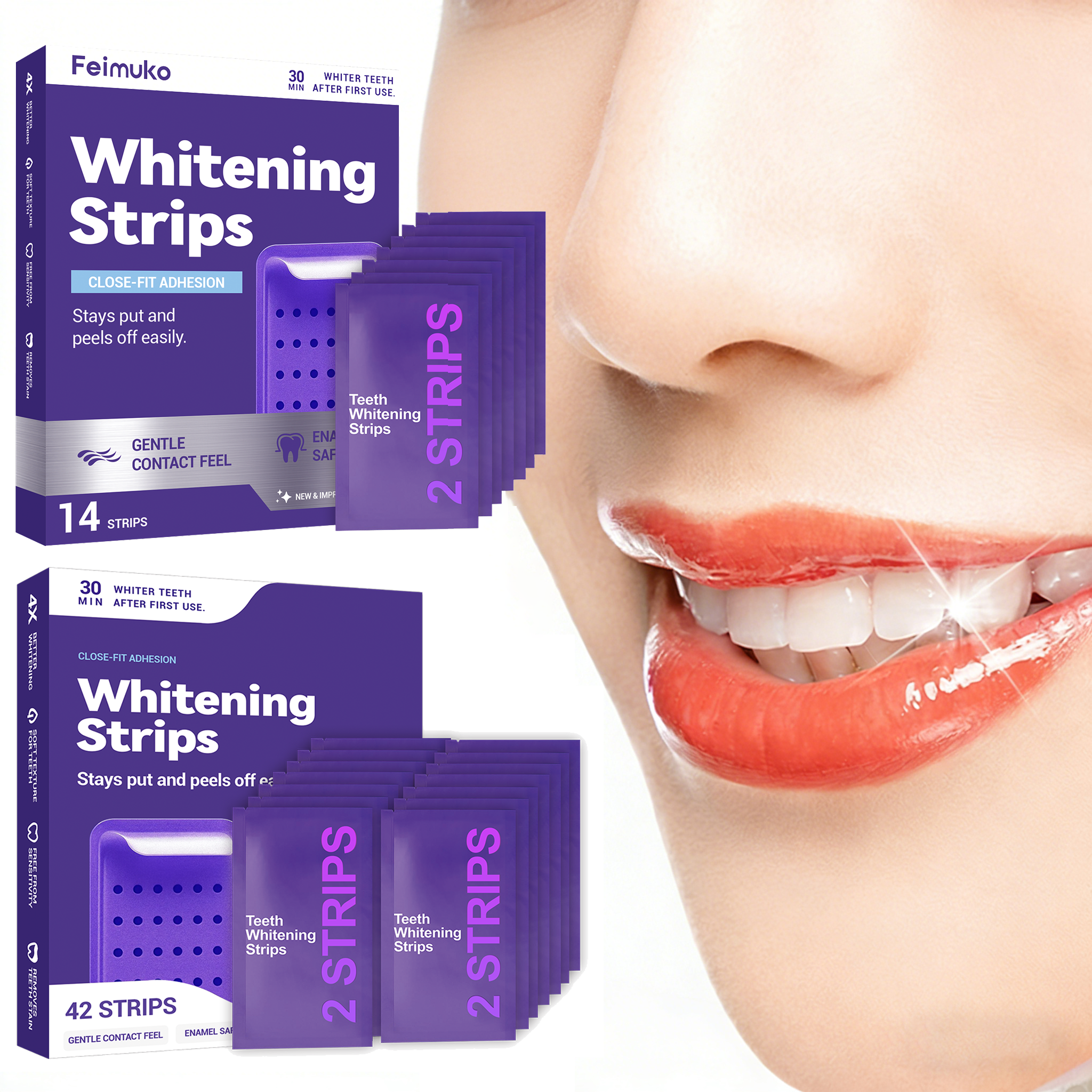 Purple Teeth Whitening Strips  – Teeth Whitening Strips Bewertung und Preis