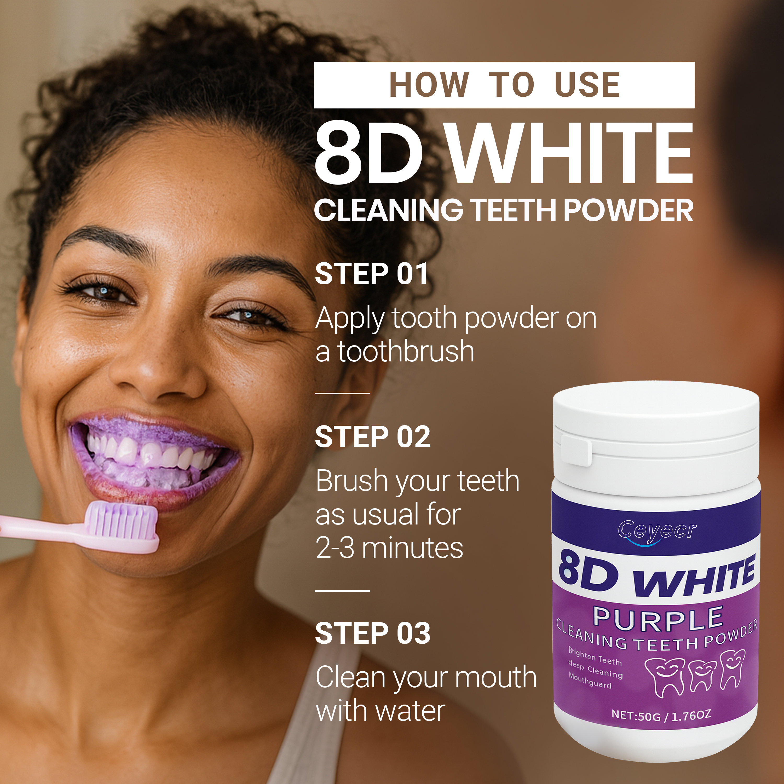 8D white Teeth Whitening Powde – Teeth Whitening China Bewertung und Preis